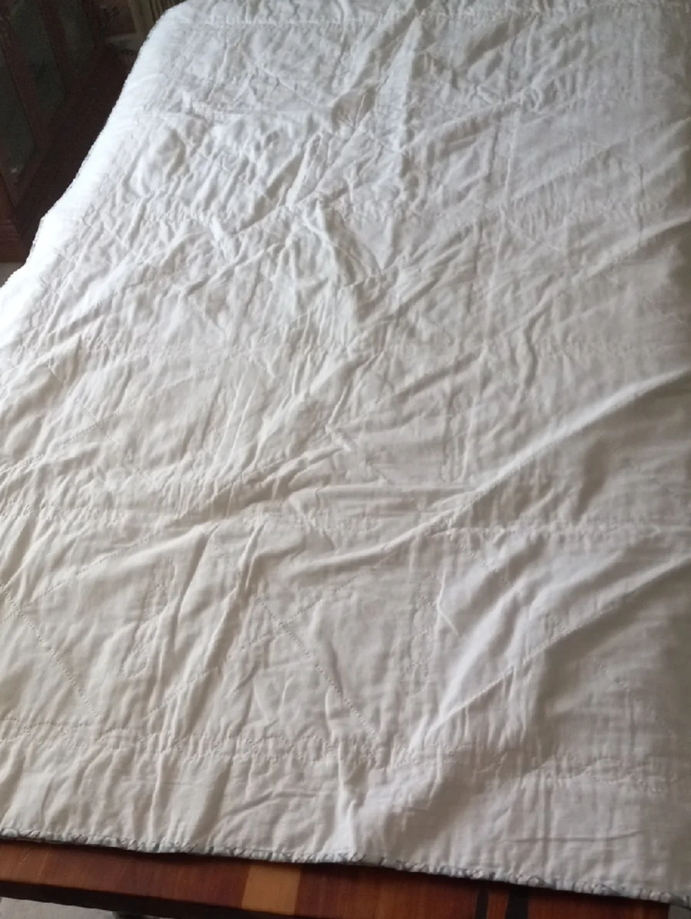 Classic Patchwork Cotton Quilt in Pastel Pink & Blue